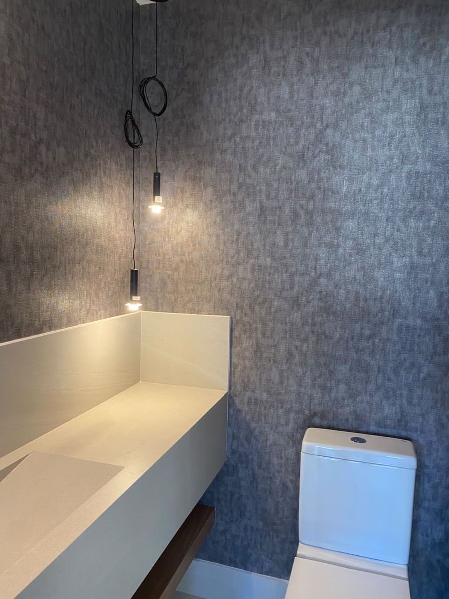 Papel texturizado grafite — Lavabo